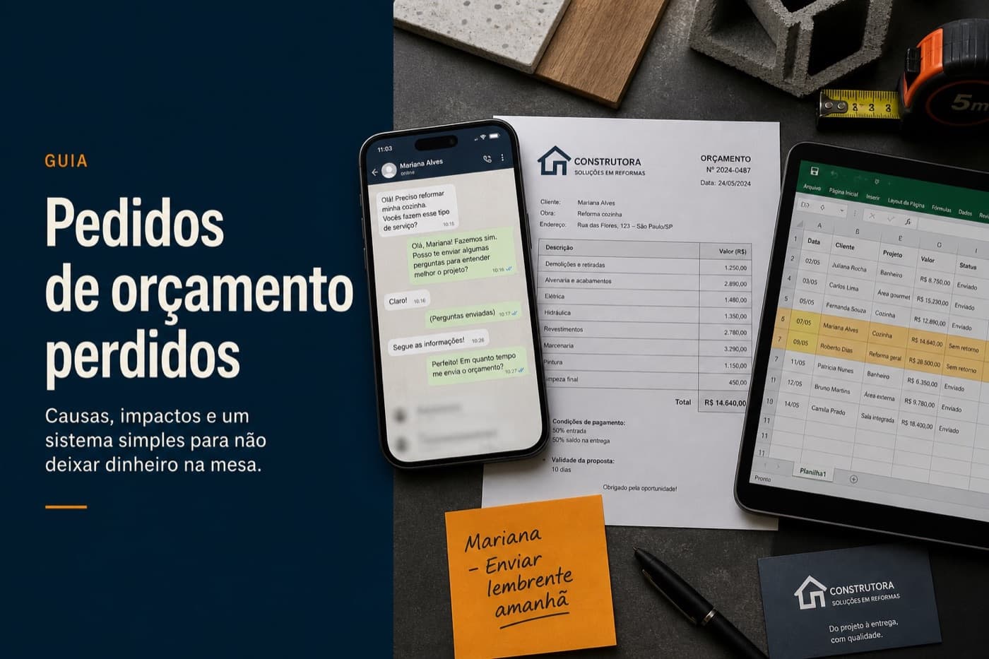 Pedidos de orçamento espalhados entre WhatsApp, PDF e folha de cálculo numa PME portuguesa