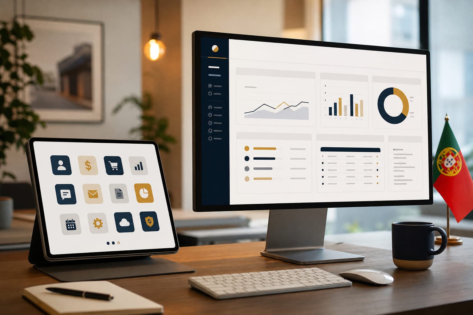 Plataforma SaaS com módulos versus portal digital personalizado para PME