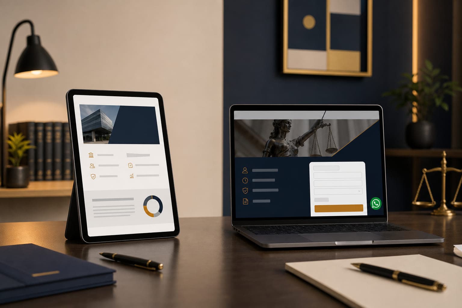 Comparação entre website passivo e website desenhado para converter visitas em contactos